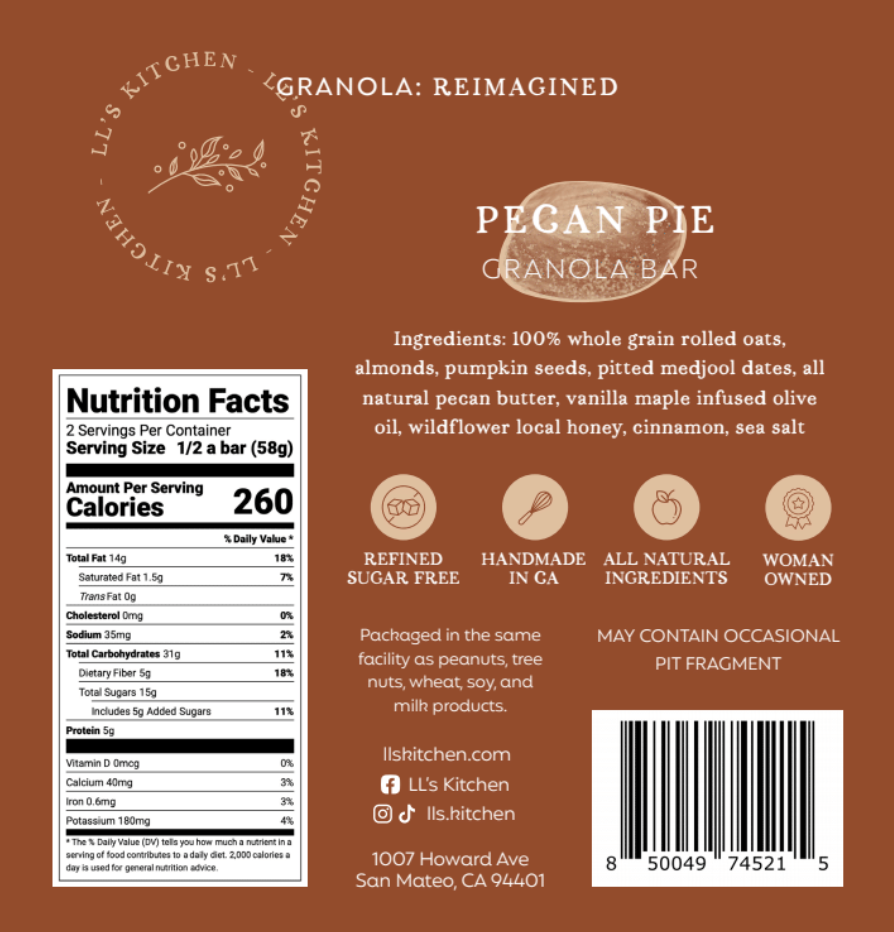 Pecan Pie Granola Bar - SEASONAL FLAVOR